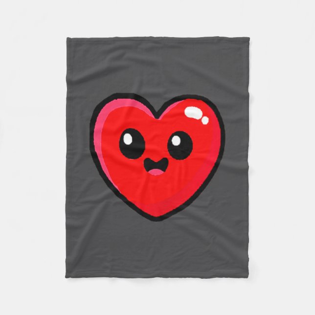 Manta Polar Red Heart Funny Cute Design For Men Women Husband  (Anverso)