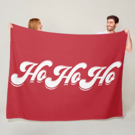 Manta Polar Red Ho Ho Ho Ho Navidades Fleece Blanket