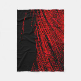 Manta Polar Red Horse Mane Resumen Fleece Blanket