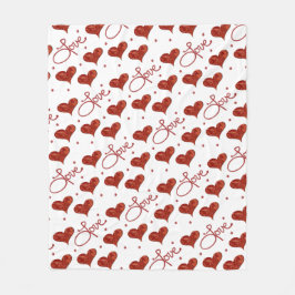 Manta Polar Red Love Blanket