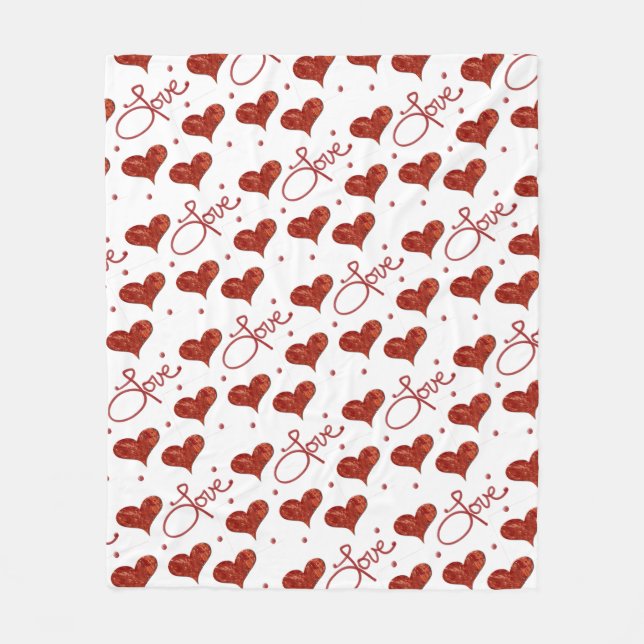Manta Polar Red Love Blanket (Anverso)