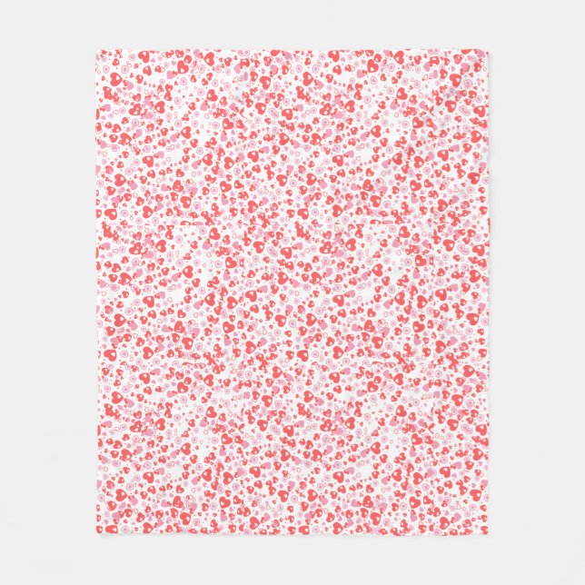 Manta Polar Red Love Hearts – Valentine Collection (Anverso)