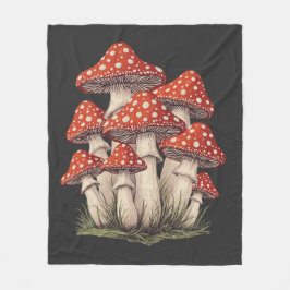 Manta Polar Red Mushroom Cluster Graphic - Retro Cottagecore