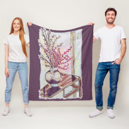 Manta Polar Red Plum Blossoms