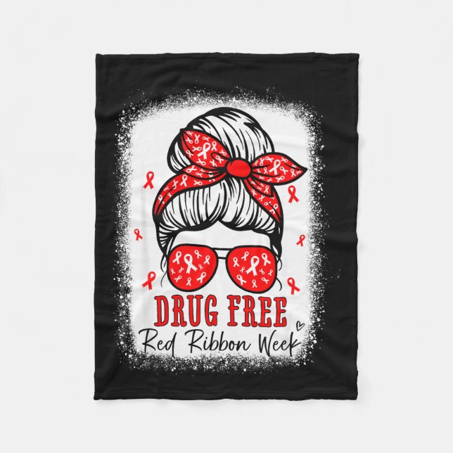 Manta Polar Red Ribbon Week Awareness Coquette Drug Anti-drug  (Anverso)