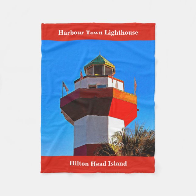 Manta Polar Red Trimmed Hilton Head Harbour Town Lighthouse (Anverso)