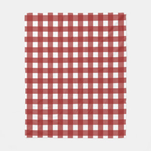 Manta Polar Red White Gingham Check Plaid