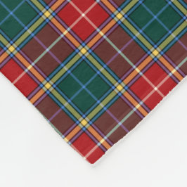 Manta Polar Red y bosque Green Plaid Clan Baxter Tartán