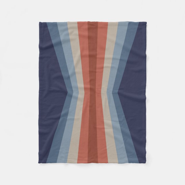 Manta Polar Reflejo arcoiris en estilo retro (Anverso)