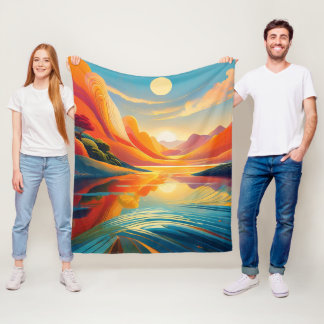 Manta Polar Reflexión sobre el paisaje del lago