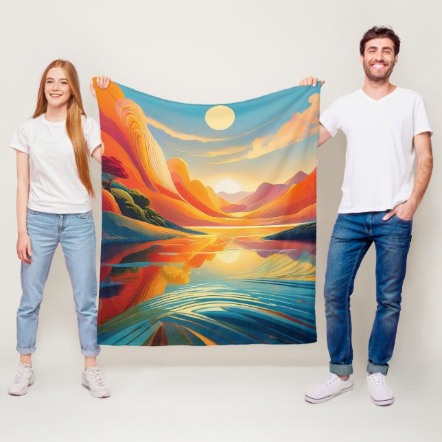 Manta Polar Reflexión sobre el paisaje del lago (In situ)