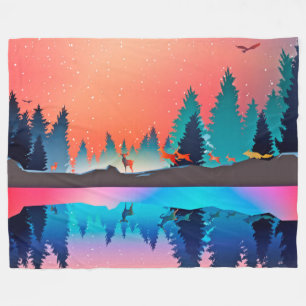 Manta Polar Reflexiones de animales del norte
