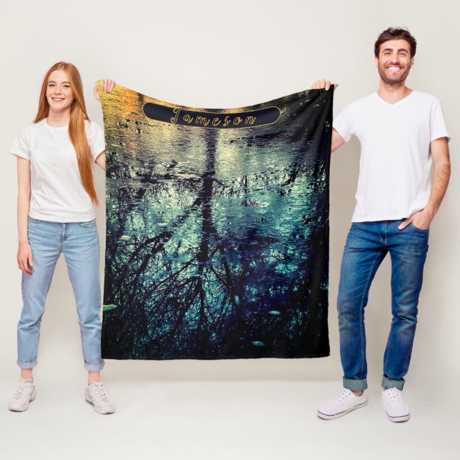 Manta Polar Reflexiones de árbol de primavera personalizadas (In situ)