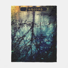 Manta Polar Reflexiones de árbol de primavera personalizadas