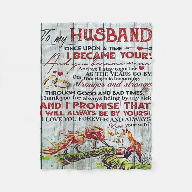 Manta Polar Regalo a mi marido, carta de citas de amor (Anverso)