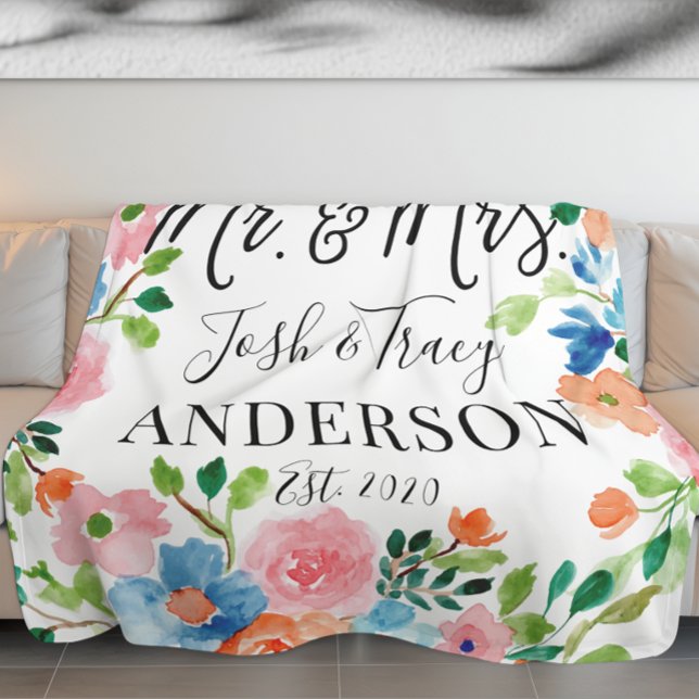Manta Polar Regalo boda Para Pareja, Sr. Personalizado Y Sra. (Subido por el creador)