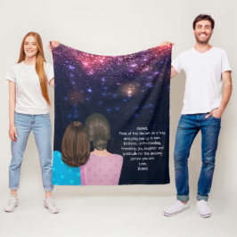 Manta Polar Regalo Brillante para Mamá de Hija Carta Nota