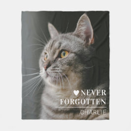 Manta Polar Regalo conmemorativo para gatos | Recuerdo de pérd