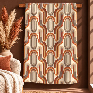 Manta Polar Regalo Creativo Boho Arcoíris Marfil Beige Óxido