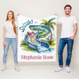 Manta Polar Regalo de agua por deslizamiento Chica de fiesta d