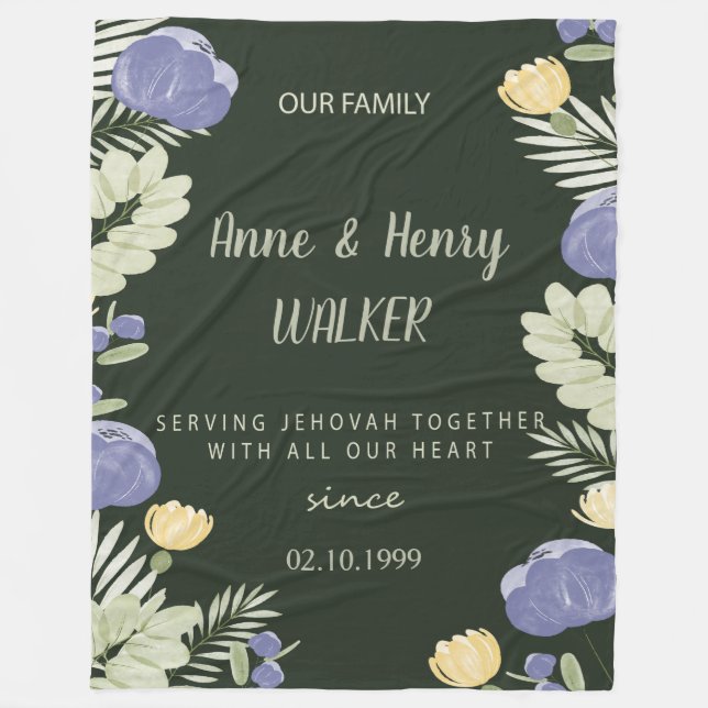 Manta Polar Regalo de aniversario de JW personalizado (Anverso)