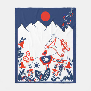 Manta Polar Regalo De Arte Folclórico Sueco Y Finlandés