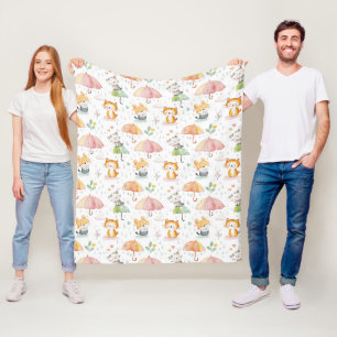 Manta Polar Regalo de bebé de animales curados
