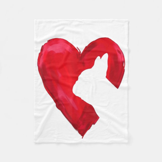 Manta Polar Regalo de Bulldog francés (Anverso)