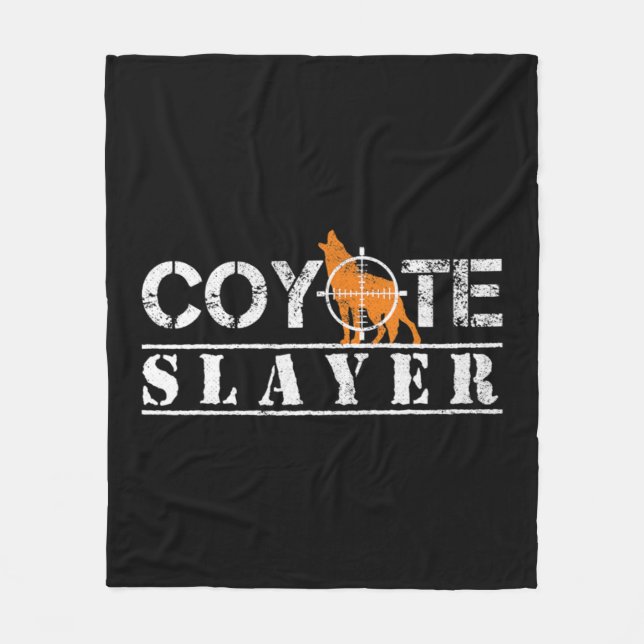 Manta Polar Regalo de caza divertida de Coyote Slayer para caz (Anverso)