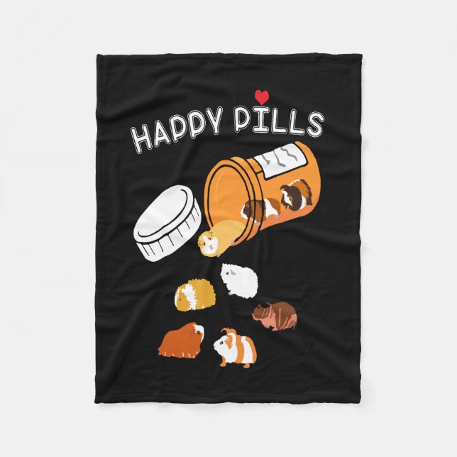 Manta Polar Regalo de cerdo guineano| Perro de Guinea feliz (Anverso)