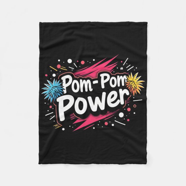 Manta Polar Regalo de cita divertida de porristas Poder  (Anverso)
