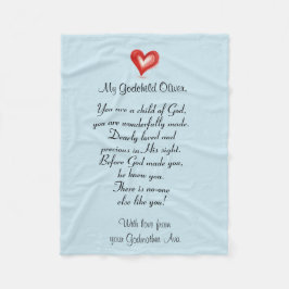 Manta Polar Regalo De Cristalización/Bautismo Para El Padre, P