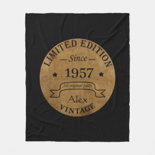 Manta Polar Regalo de cumpleaños 65 vintage personalizado