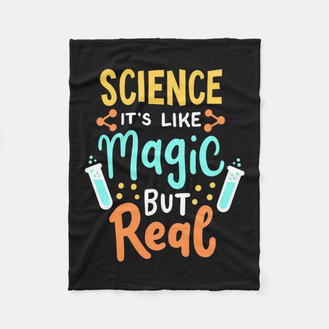 Manta Polar Regalo de cumpleaños | Ciencia Es Como La Magia (Anverso)