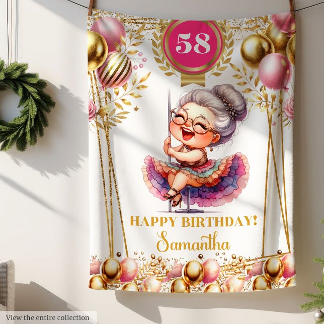 Manta Polar Regalo de cumpleaños de la abuela divertida y pers (Personalized Funny Grandma Blanket Birthday Gift)