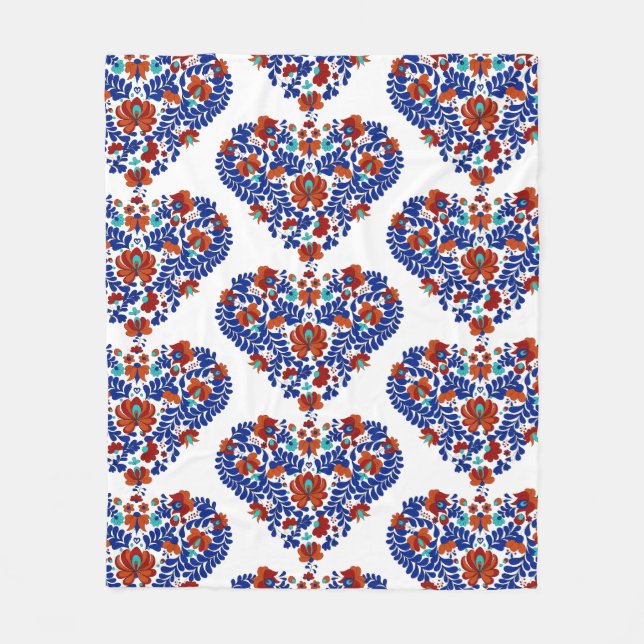 Manta Polar Regalo de cumpleaños / Matyo rústico húngaro (Anverso)