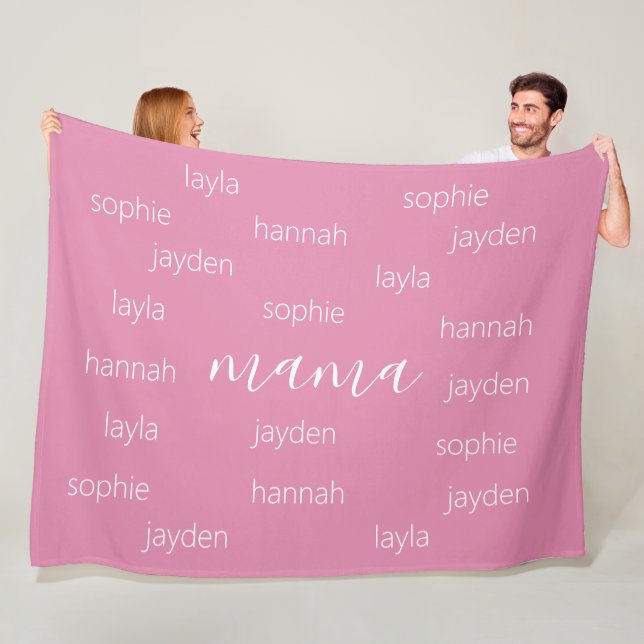 Manta Polar Regalo de Día de la Madre personalizado para mamá (In situ)
