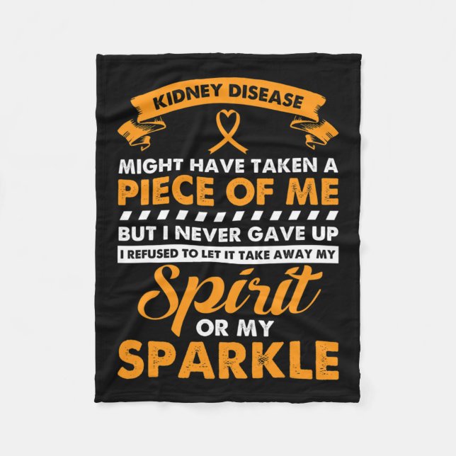 Manta Polar Regalo de enfermedad renal - Nunca renuncies al cá (Anverso)