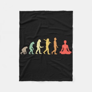 Manta Polar Regalo de Evolución de Yoga Retro para Yoguis y Am