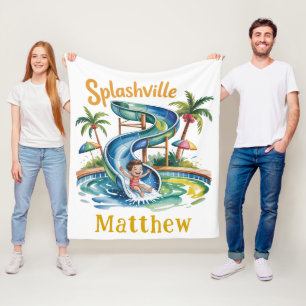 Manta Polar Regalo de fiesta de cumpleaños de Splashville Wate