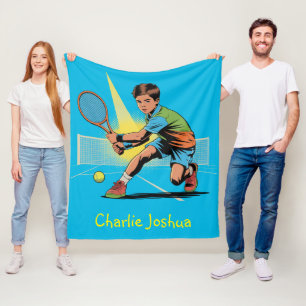 Manta Polar Regalo de fiesta de cumpleaños del niño de tenis