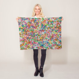 Manta Polar Regalo de fondo colorido con salpicaduras de azúca