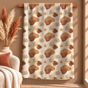 Manta Polar Regalo de formas boho adorables marfil beige cobre