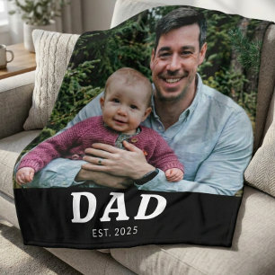 Manta Polar Regalo de foto audaz moderno establecido por papá