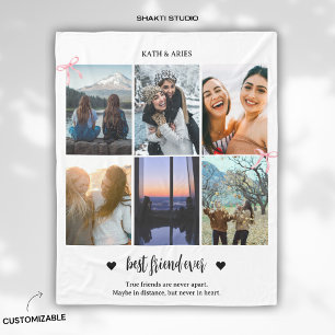 Manta Polar Regalo de Foto de Mejor Amiga BFF