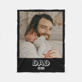 Manta Polar Regalo de foto de papá establecido Recuerdo de pad