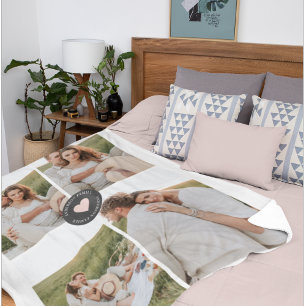 Manta Polar Regalo de fotografía familiar personalizada de Col