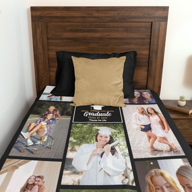 Manta Polar Regalo de graduación de Collage de fotos de amigos (Subido por el creador)