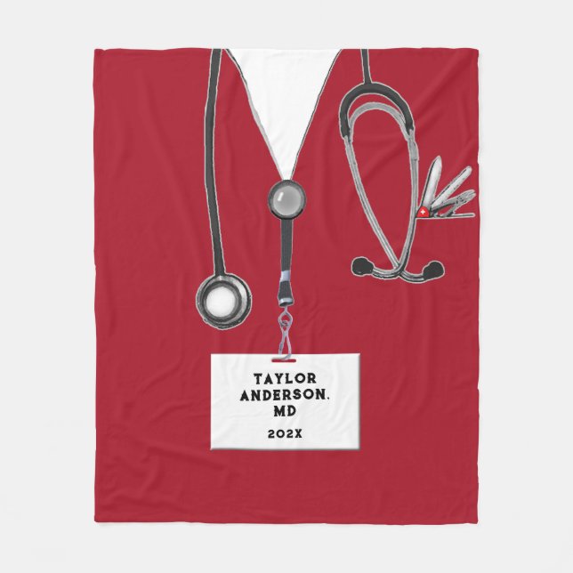 Manta Polar Regalo de graduación de Médica médico (Anverso)