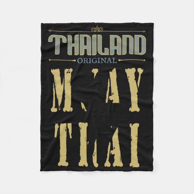 Manta Polar Regalo de kickboxing de Muay Thai original de Tail (Anverso)